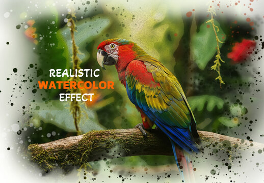 Realistic Watercolor Painting Photo Effect