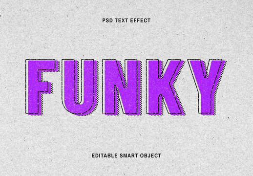 Bold Funky Grunge Text Effect PSD Template