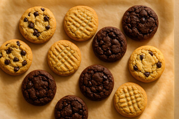 Assorted Cookies Parchment Paper Display