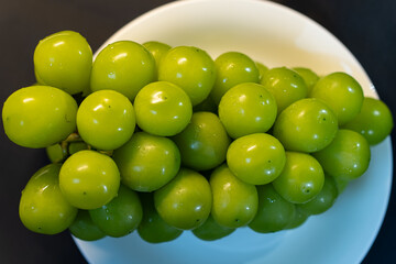 green grapes on a plate