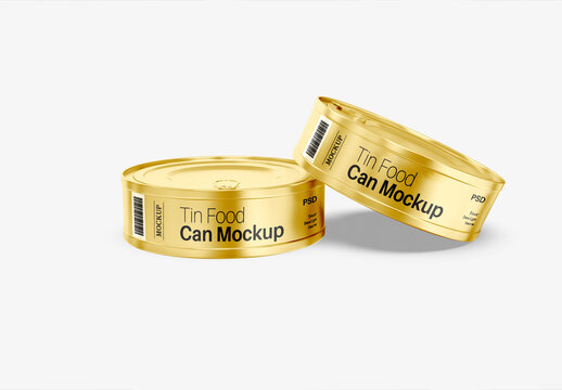 Tin Food Can Mockup