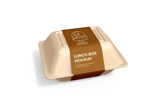 Disposable Meal Lunch Box Container Mockup
