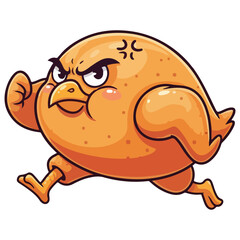 Obraz premium Roasted Whole Chicken Vector Illustration