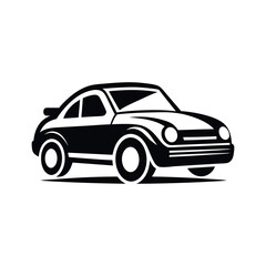 Fototapeta premium Classic beetle style car silhouette illustration