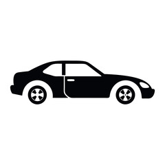 Fototapeta premium Sleek black sports car silhouette icon