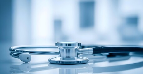 stethoscope on white background