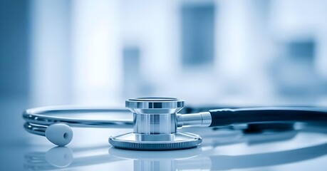 stethoscope on white background