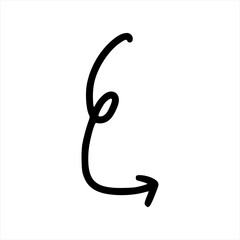 arrow doodle handrawn vector