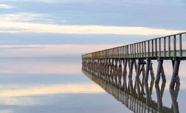 wooden pier on the beach