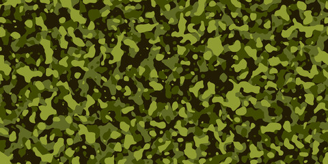Realistic camouflage design with green pattern