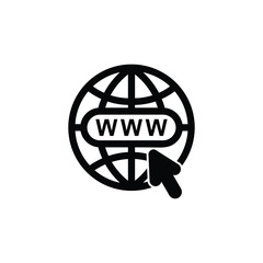 Vector logo icons related to internet networks. Websites, www illustration sign collection, website URL vectors, and internet http address concepts.