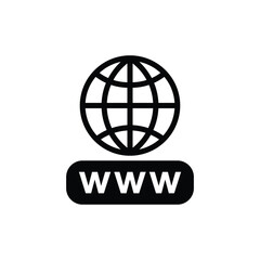 Vector logo icons related to internet networks. Websites, www illustration sign collection, website URL vectors, and internet http address concepts.