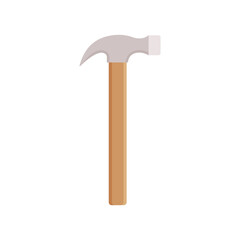 Hammer flat vector illustration isolated on a white background