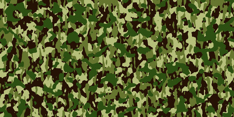 Realistic camouflage design with green pattern