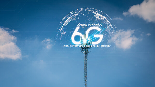 6G network technology concept for fast, low-power data connectivity, global communication, and future advancements in digital telecommunications