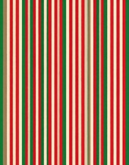 Festive stripes of red, green, and beige