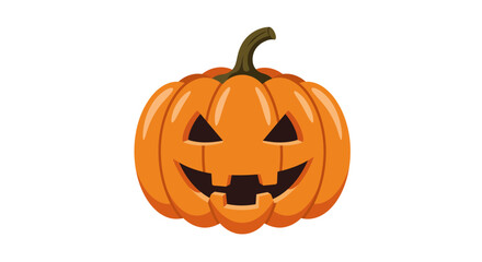 Cartoon illustration of a jack-o'-lantern with a smiling face.