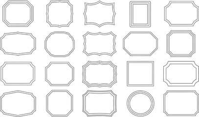 Collection of Decorative Outline Frames and Borders