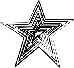 Fototapeta premium Star doodle line. Element for design