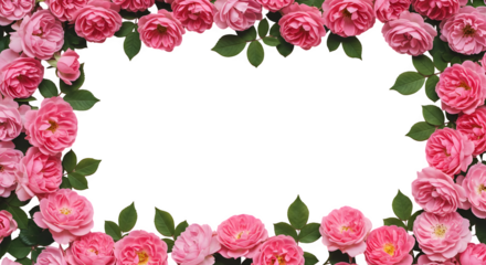 Pink Roses frame a dark background creating a floral arrangement, ideal for backgrounds, invitations, or social media templates.