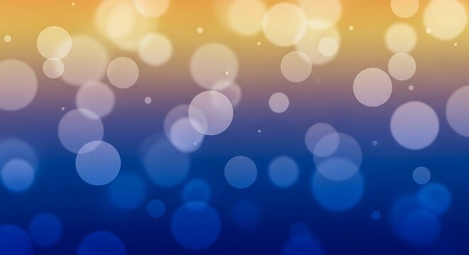 Soft bokeh lights gradient background with orange and blue hues