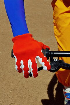 Modern Inclusive Adaptive Cycling Hand Controls with Bright Gloves Premium Lifestyle and Accessibility Content for Active Millennial Marketing Campaigns