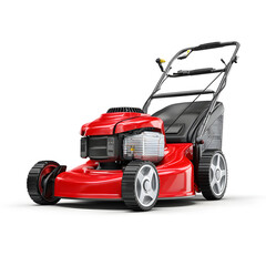 red tractor isolated on white