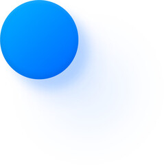 Neumorphic Spherical Icon in Vibrant Electric Blue