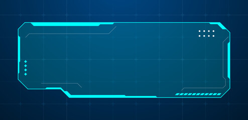 Futuristic HUD text box frames futuristic