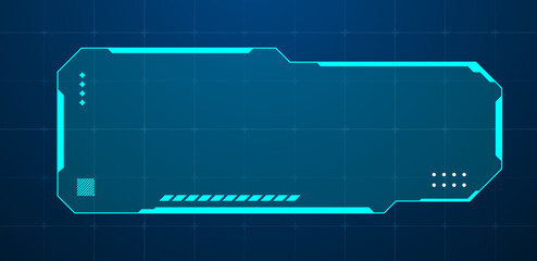 Futuristic HUD text box frames futuristic
