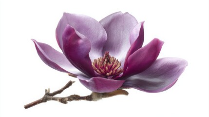 Naklejka premium Purple magnolia flower, Magnolia felix isolated on white background, with clipping path