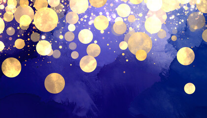 Golden Bokeh on Purple Background