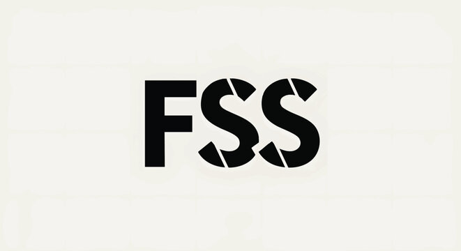 FSS Acronym Text - Typography Design and Visual Branding Element