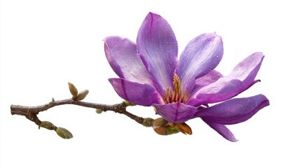 Obraz premium Purple magnolia flower, Magnolia felix isolated on white background, with clipping path