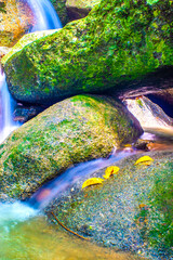 Water Flowing in the forest Waterfall, Thailand.
