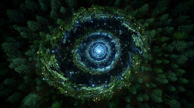 green spiral background