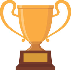 Golden trophy icon representing victory achievement success and championship award