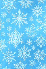 Blue Winter Snowflake Pattern Background &ndash; Frosty Seamless Christmas Texture for Digital Design