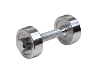 Shiny dumbbell for fitness and weight training.