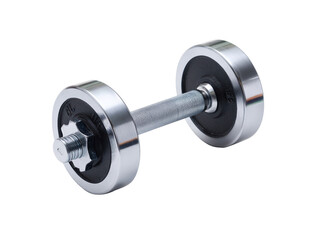 A single dumbbell for strength training.