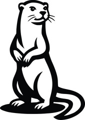 Obraz premium otter vector illustration