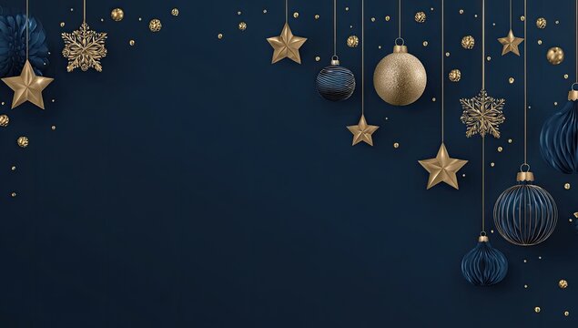 Dark navy Christmas decorations