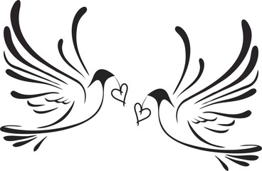 vector illustration of a dove
