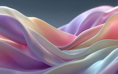 Delicate pink and white fabric draped elegantly in soft pastel tones for a minimalist aesthetic