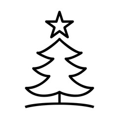 Christmas tree outline icon