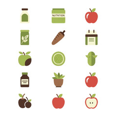 Assorted healthy food items arranged on a white surface representing nutrition and dietary choices for a balanced lifestyle.