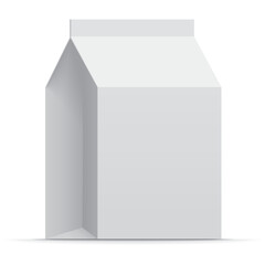 Blank White Paper Carton Package With Folded Top And Straight Sides Perfect For Branding And Design Mockups Isolated On Transparent Background