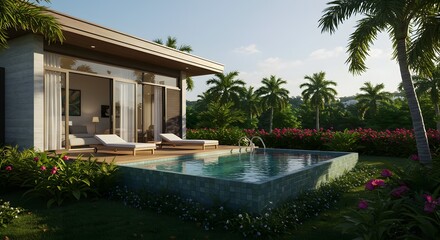 Luxury Villa with Swimming Pool and Tropical Garden