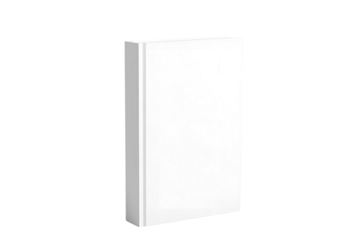 Standing blank white hardcover book mockup for cover design