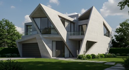 Modern Concrete House Exterior Architecture Design